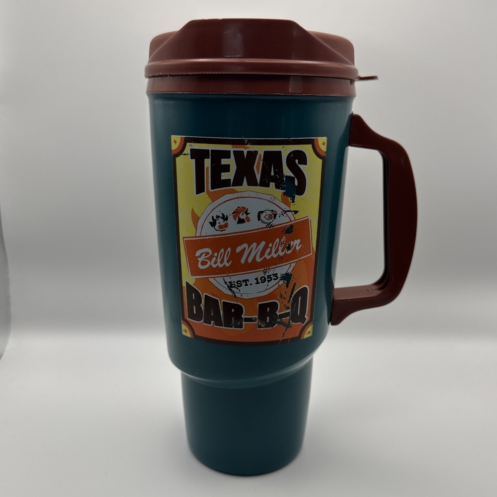 Bill Miller Bar-B-Q Limited Edition 34 oz Deluxe Texas Tea Bucket Travel Cup Mug